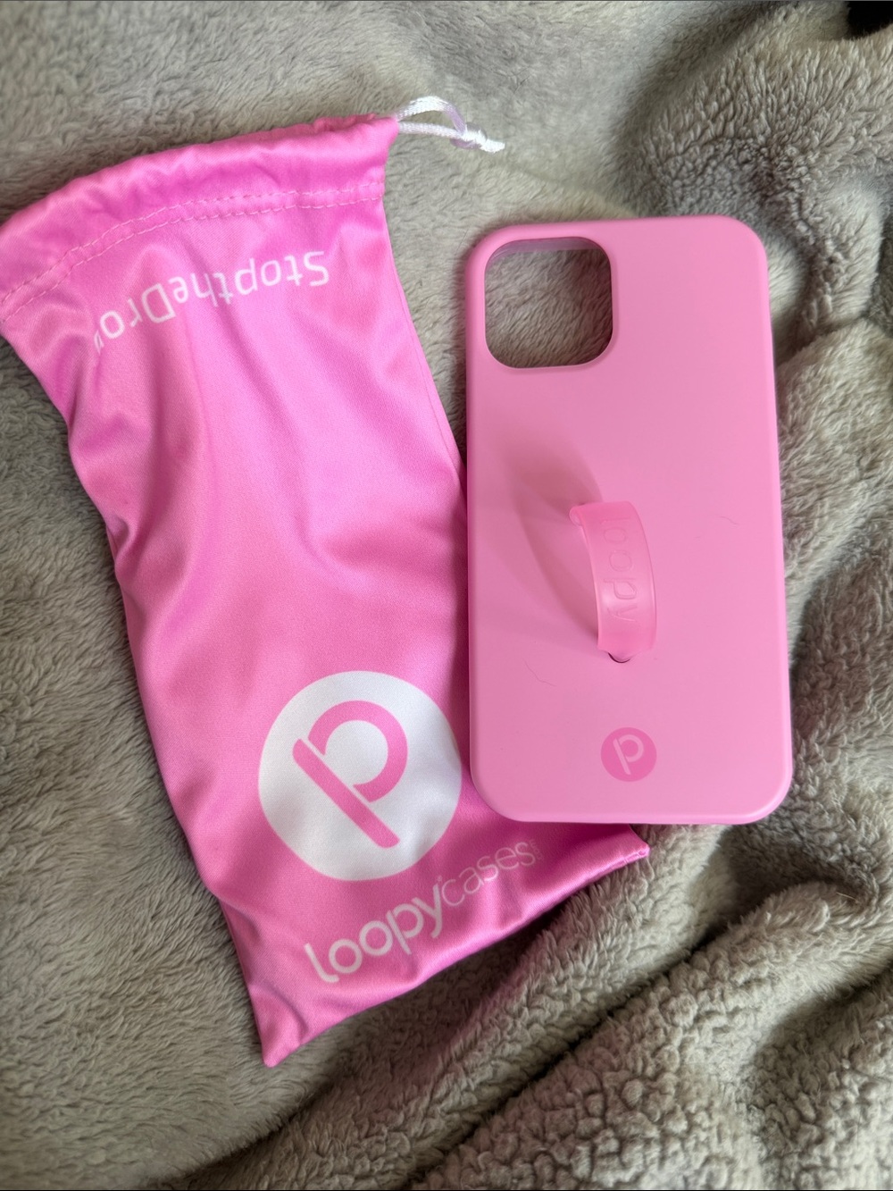 Loopy Case iPhone 12 Case with Loop Strap in Berry Pink